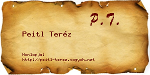 Peitl Teréz névjegykártya